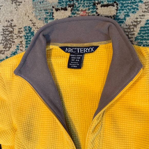 Arc'teryx Yellow Quarter Zip Pullover Fleece Womens S - Picture 3 of 5